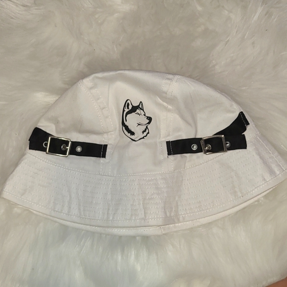White Bucket Hat with Custom Design